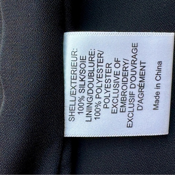 Tory Burch Lottie Turquoise Embroidered Yoke Black Silk Shift Mini Dress Size 12 - Picture 7 of 16